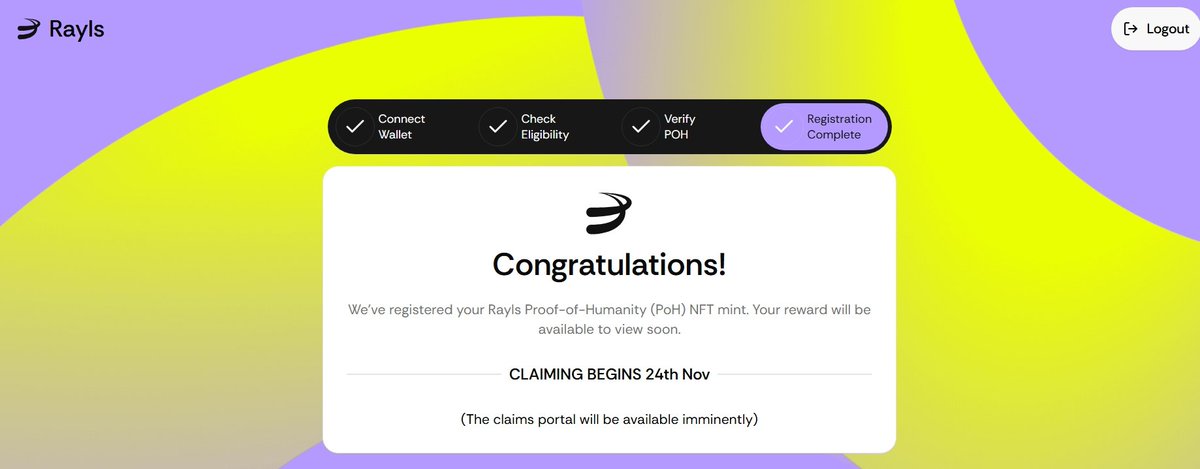 lachiweb3's tweet image. i just checked for the @RaylsLabs airdrop checker and I&apos;m eligible

as a Rayls OG I&apos;m excited, can&apos;t wait to see what comes out of this.

you&apos;ll need 40 humanity points for the rayls authena nft, these points would be gotten after verifying proof of humanity.