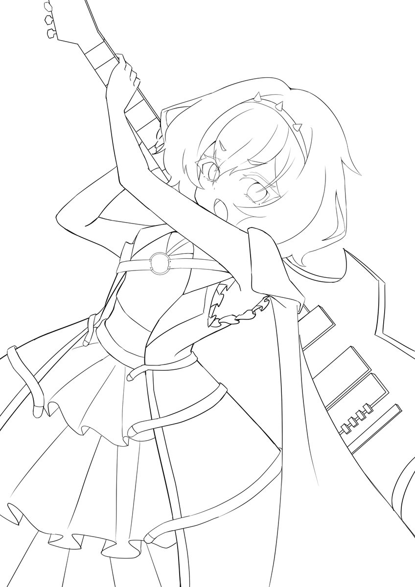 やっと線画終わった