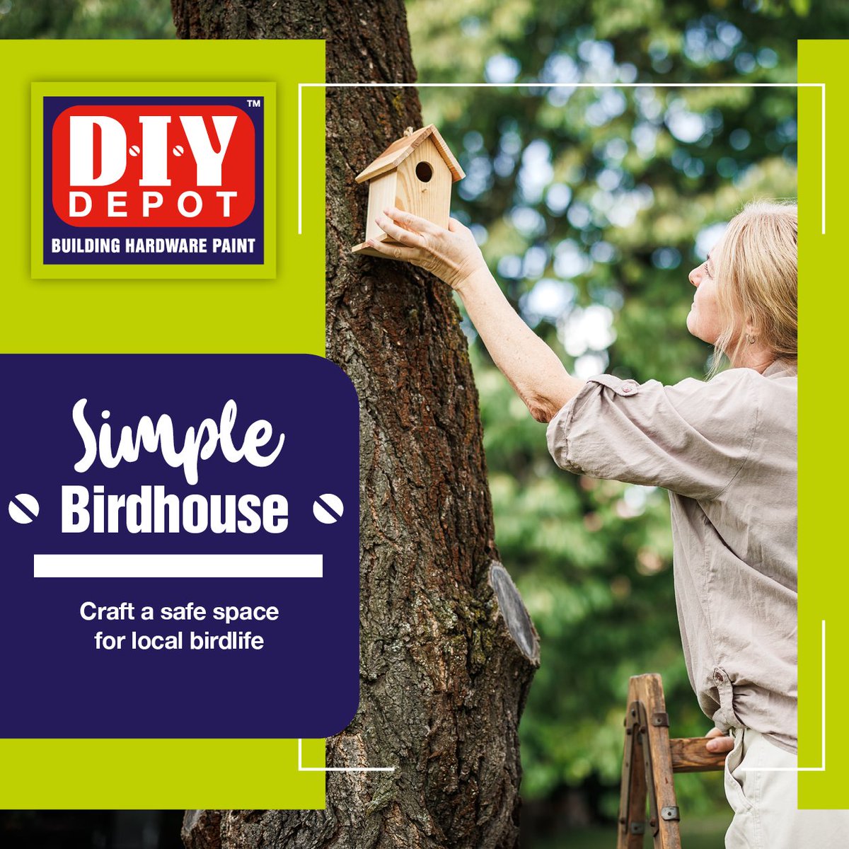 DIYDepotSA's tweet image. Birdhouse Project
Turn a Saturday into family fun by building a birdhouse. Kids will love helping &amp;amp; local birdlife will thank you too.Grab some timber, nails &amp;amp; paint from DIY Depot &amp;amp; let your creativity shape a safe space. 

Read our guide: bit.ly/3Lq5Afp
#DIYDepot