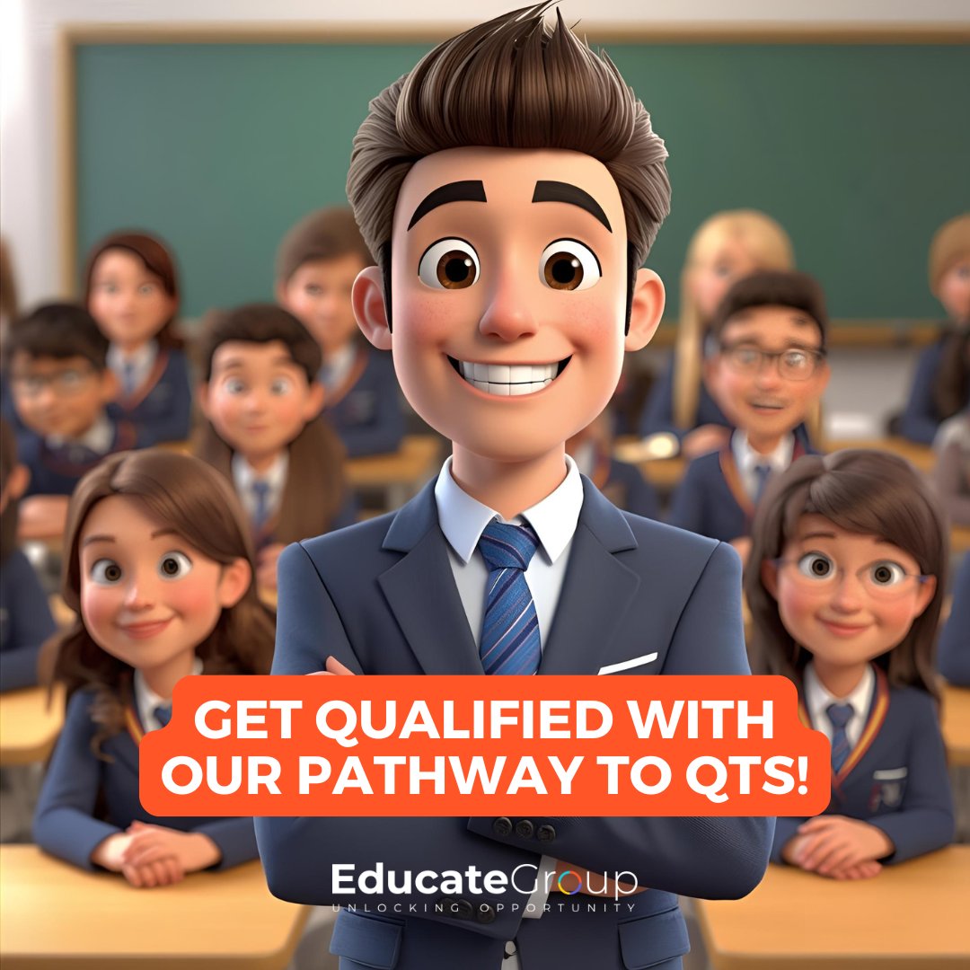 EducateGroup2's tweet image. 👩‍🏫 Already working in a school and ready to take the next step? Our Pathway to QTS helps you gain Qualified Teacher Status while continuing to work in your current role. 👉 educate-group.co.uk/pathway-to-qua…

#teachingtraining #traintoteach #getintoteaching #teach #educationjobs #educate