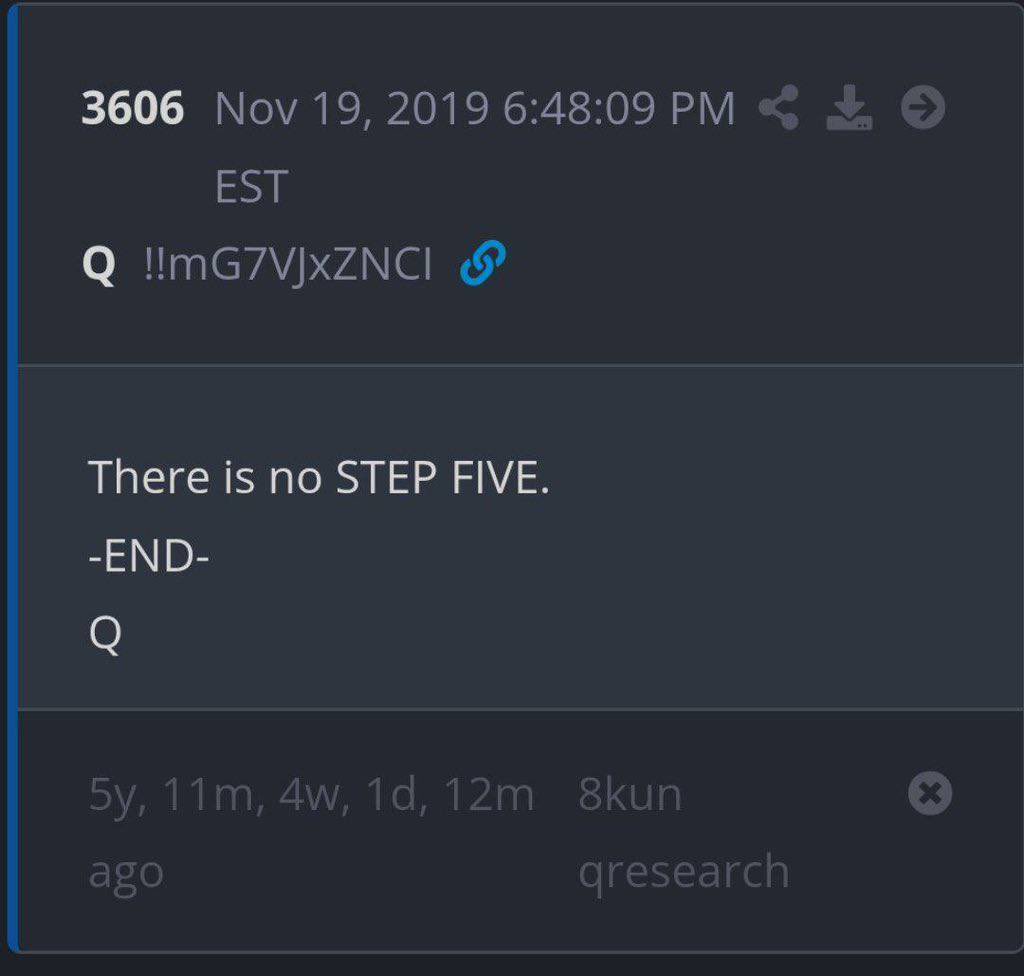 DELTA!!!

There is no STEP FIVE.
-END-
Q