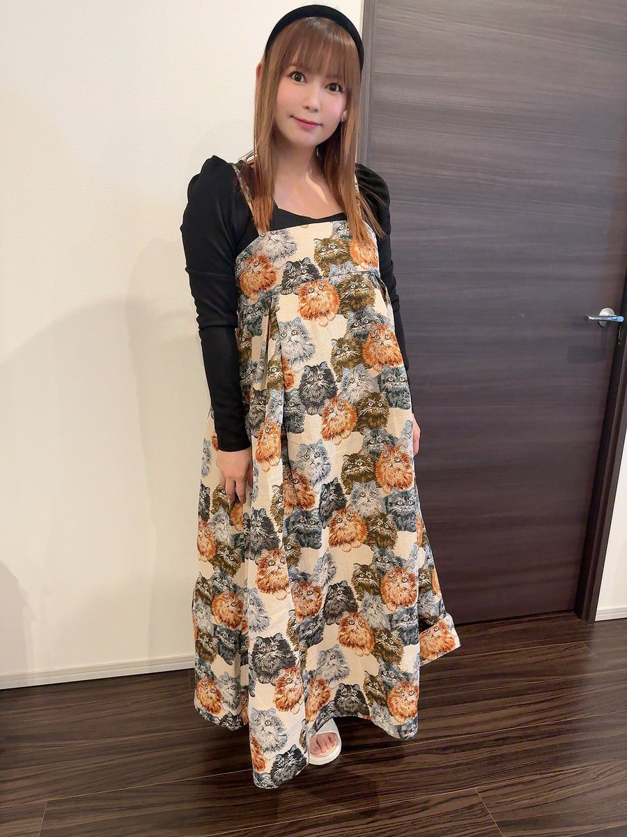 mmts（マミタス）｜BEAMS mmts unoa シフォンワンピース 猫 中川翔子