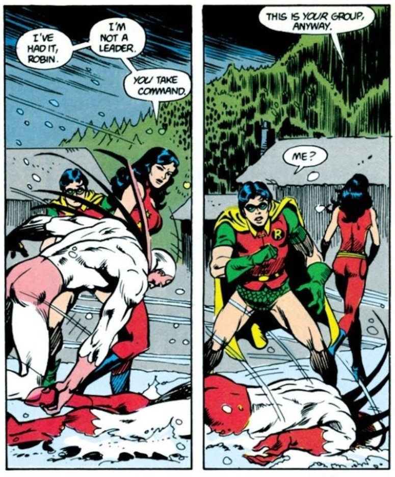 bori___cha's tweet photo. i read that issue of new teen titans where jason temporarily joins them and donna tells him to lead and its literally killing me. jason is literally fourteen and he had to pull this https://t.co/sJALBSxVQd