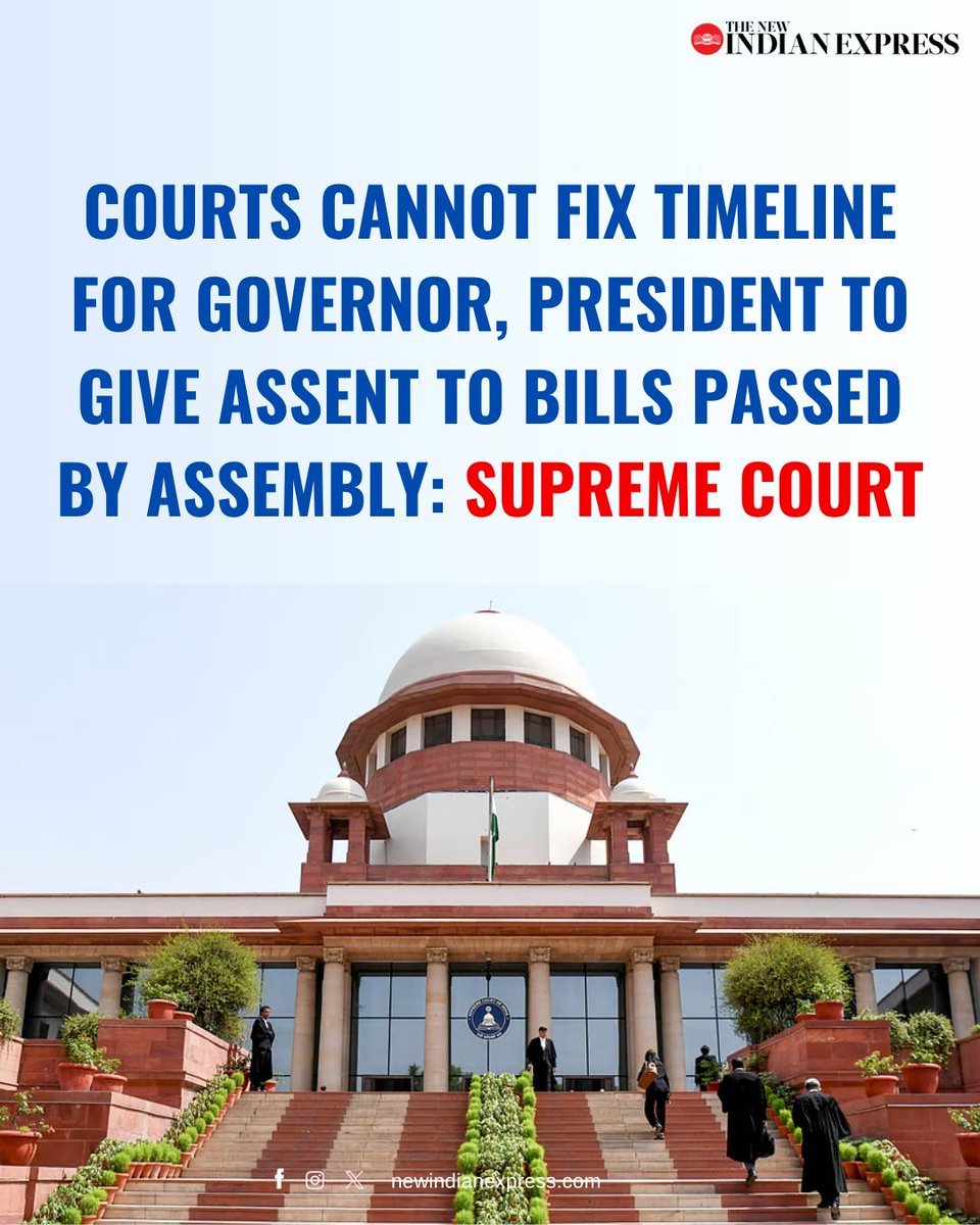 "We don't think governors have unfettered power to sit over bills passed by state assemblies."

Supreme Court has ruled that Governors cannot indefinitely withhold assent to Bills passed by state Assemblies.

“In India's cooperative federalism, Governors must adopt a dialogue