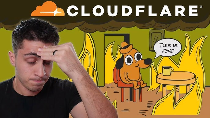 Olivia31427's tweet photo. Whoops—when Cloudflare hits ‘update’ and the whole internet takes a nap. Good luck binge-watching now. 
#InternetDown #MemeMachine https://t.co/BNfaSZlZ3i
