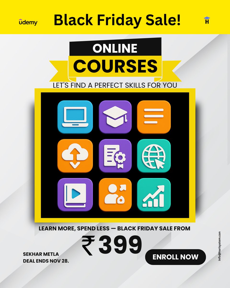 harisystems's tweet photo. PHP Webforms from Scratch Zero to Expert : Bootcamp
https://t.co/65o1pMJwFp
#BlackFriday #OnlineCourses #udemy #harisystems #sale #php #openapps https://t.co/KwKdKk6ojc