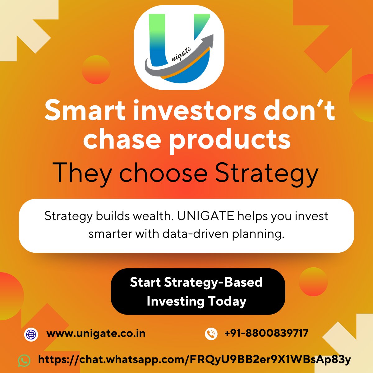 UnigateF's tweet photo. Smart investors don’t chase products - they choose strategy. Returns fluctuate. Strategy lasts.
UNIGATE helps you invest smart with:
✔️Data-backed planning
Risk-managed decisions Stop guessing. Start growing.
https://t.co/vdChKaCNvY
#Investing #WealthManagement #UNIGATE https://t.co/nhVeXvkCjr