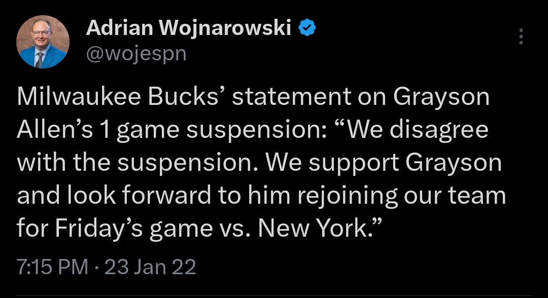 Absolute loser stuff from a loser organization. Players pay attention to how organizations treat their players and ex-players. 

Classless from top to bottom.

<a href="/itsjwills/">Justin Wills</a>