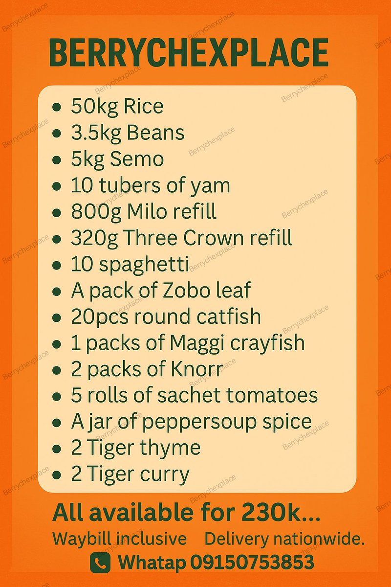 Berrychexplace's tweet image. Good morning my amazing people! 
This Christmas, let us help you send home quality foodstuffs that speak love, care, and affection. 🎄✨
