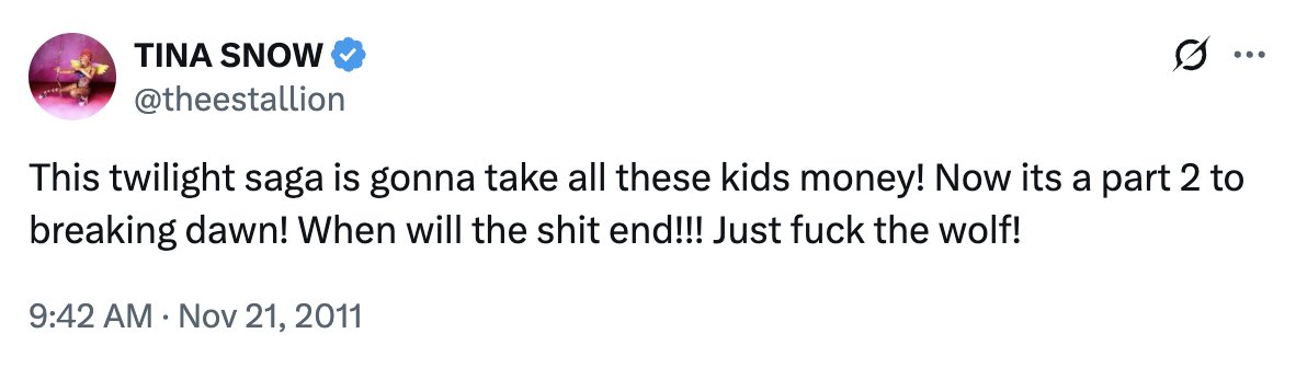 I think about this one ALL THE TIME. "Just fuck the wolf!"