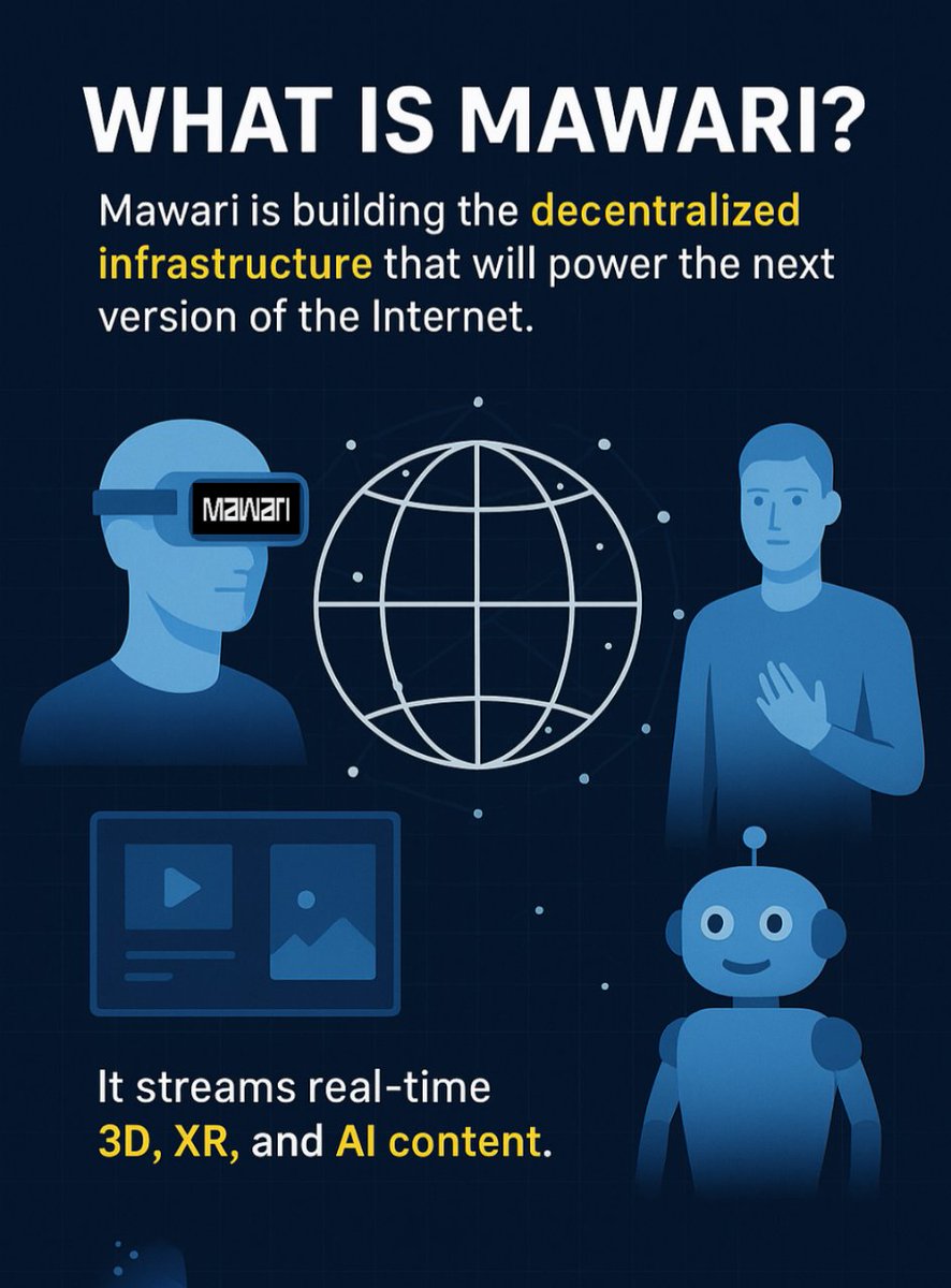 itz_rajonz_01's tweet image. Educational Breakdown: What Exactly Is Mawari? 🧠🌐

Let’s simplify @mawariXR so anyone even outside Web3 can understand its power 👇

🎓 What is Mawari?

Mawari is building the decentralized infrastructure that will power the next version of the Internet a 3D, immersive,…
