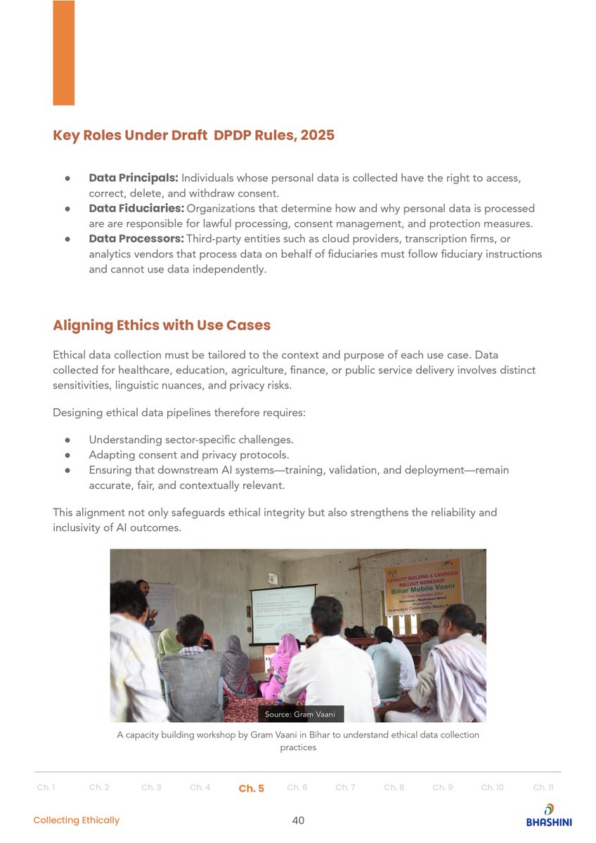 UnRealTecELLP's tweet image. We’re delighted to announce that UnReaL-TecE LLP has contributed to Chapter 6 of the newly released 1st Edition of the Field Guide for Inclusive Language AI in India by BHASHINI – Digital India BHASHINI Division.

Find full field guide here:
bhashini.gov.in/gyankosh?tab=b…