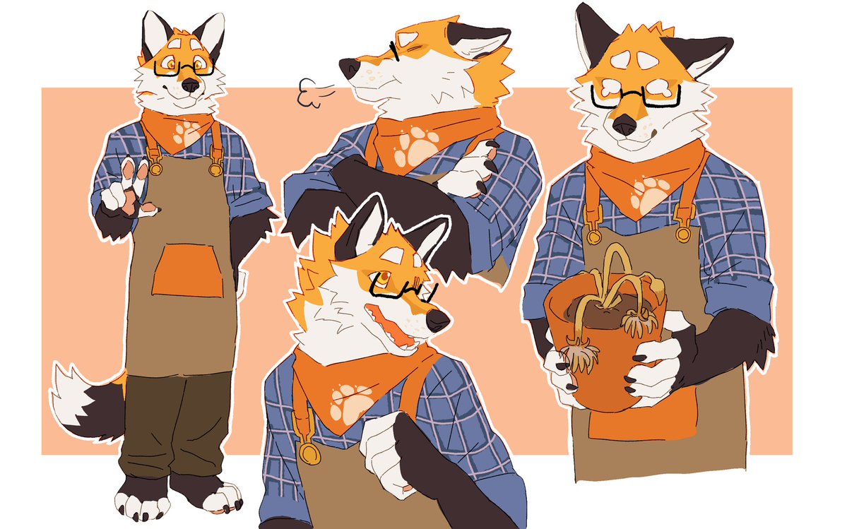 Bubo_li's tweet image. 由庚/hepta老师画的大坏狐狸！