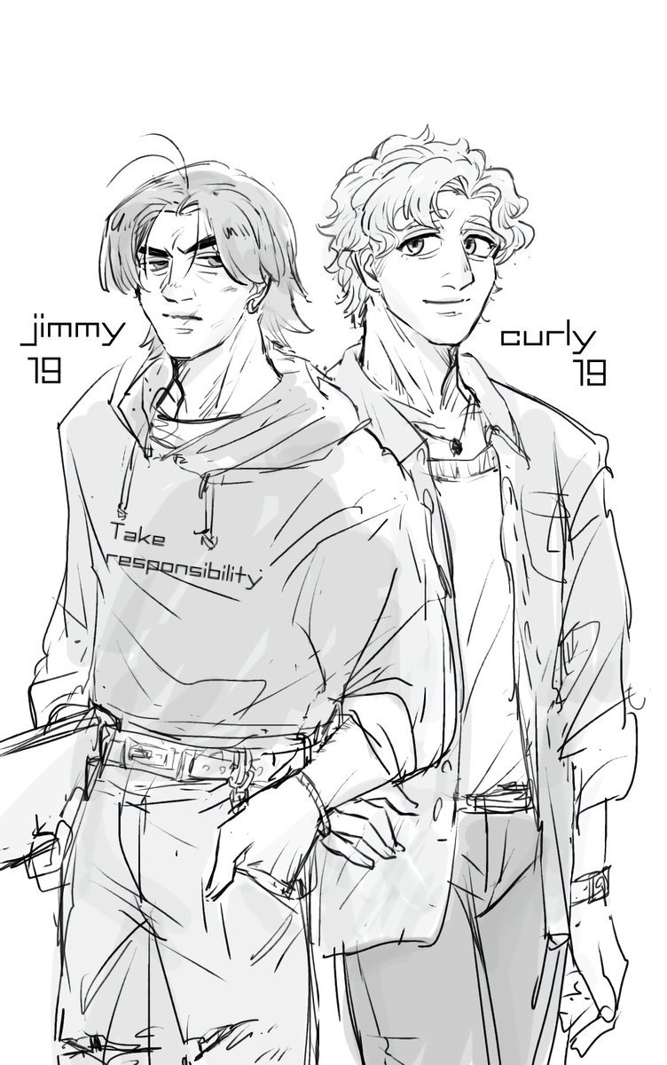 momo_shichimi's tweet image. ティーンカプ🙂‍↕️jc
カーリーちゃんお洒落に描けなくてごめんよ〜(;o;)私はジミー寄りのジャンキーなゴミだから、お洒落がよくわからん。
大体でこんな格好させようと思う。
描いていて楽しい。
しかし、
私は髭と皺と弛みを愛する狂人ゆえ、、。
女キャラ以上にティーンが描き慣れない、、！