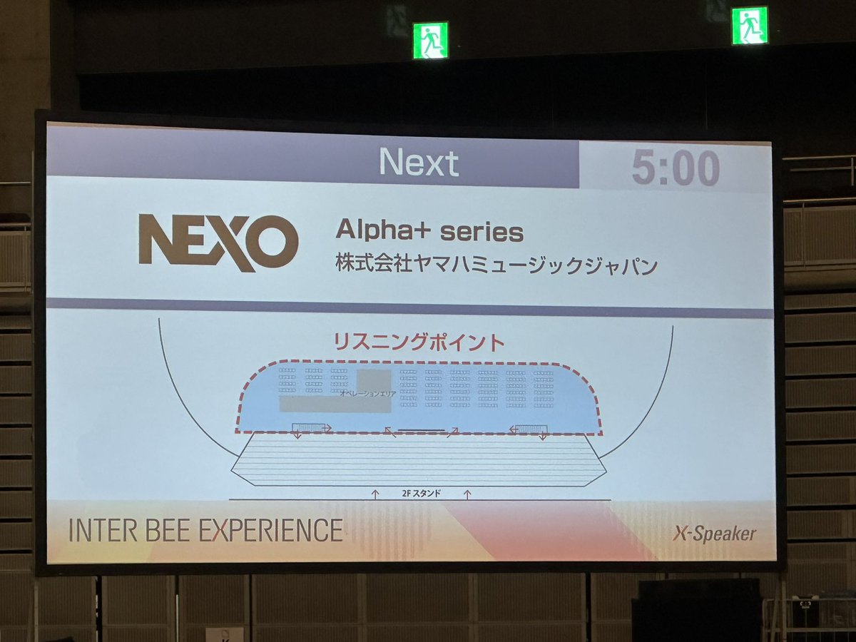 InterBEE_IBEX's tweet photo. 続きまして、15:20スタート！
NEXO
ALPHA+
#interbee2025
#xspeaker
#スピーカー試聴 https://t.co/wCVZiTMVIZ
