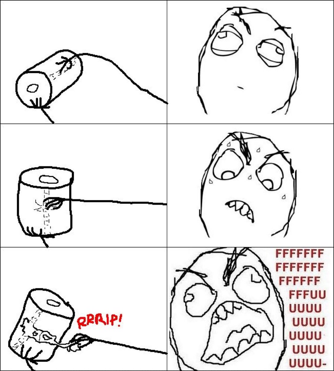 Before $BTC  there was $Rageguy meme

Makes sense to tokenize it and share the story.

Origin of Rageguy - Debuted in 2008 on 4chan's /b/ board in a simple four-panel MS Paint comic about "toilet splashback" frustration, ending with the screaming face captioned FFFFFFUUUUUUUU