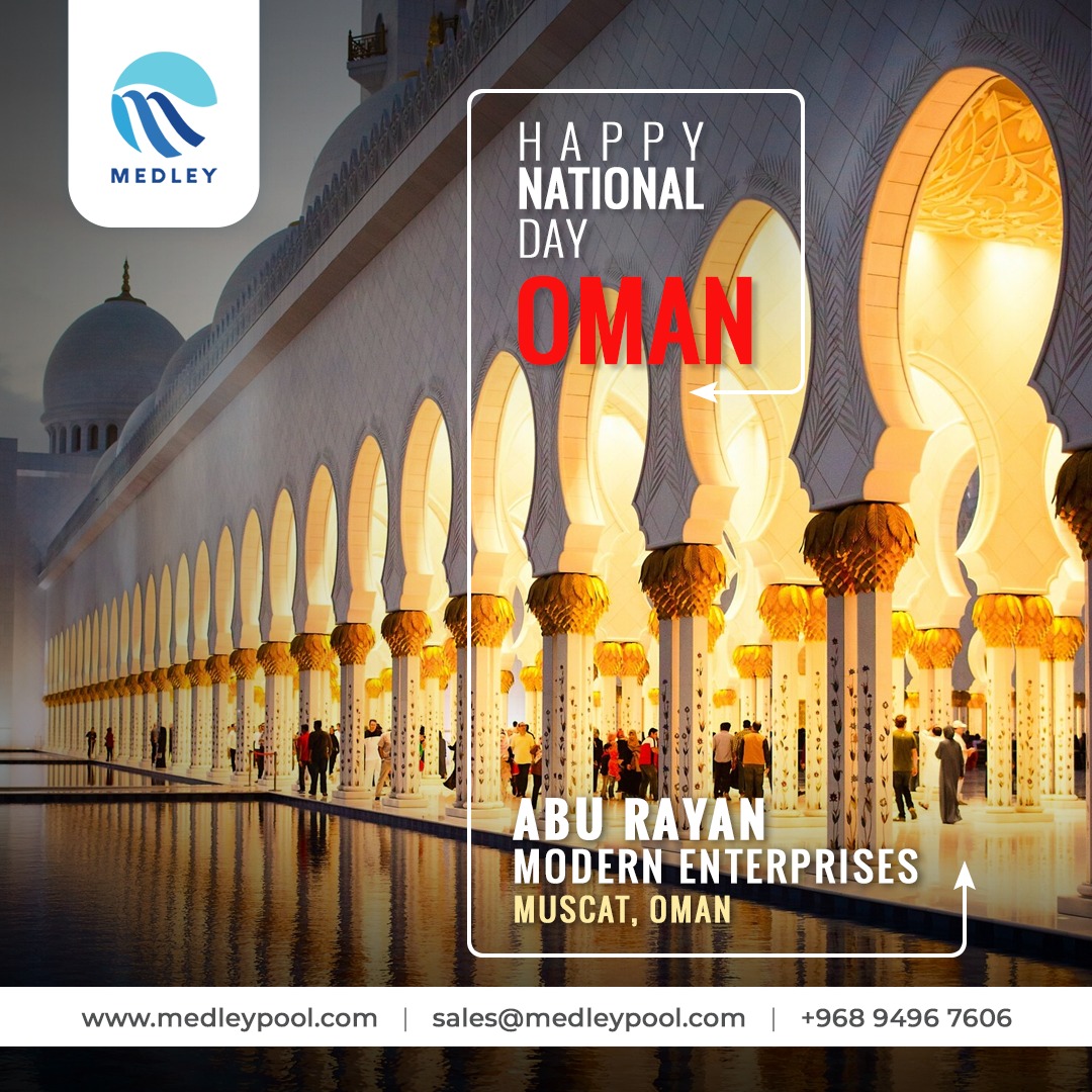 Medleypool22258's tweet image. Happy Oman National Day!

Medley Pool proudly joins the nation in celebrating Oman’s rich heritage, unity, and progress.
May this special day bring joy, prosperity, and endless waves of success to every home.
#OmanNationalDay #MedleyPool