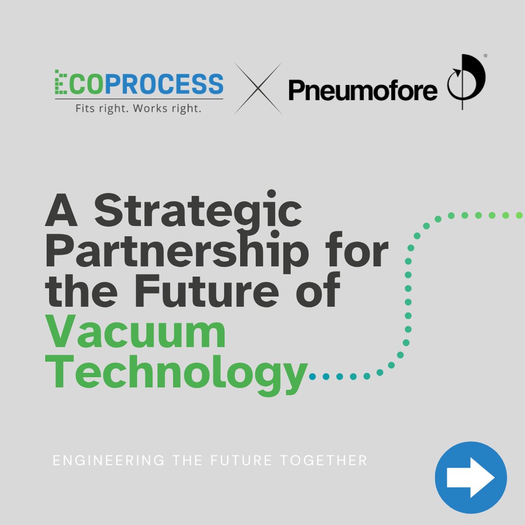Economyprocess's tweet image. Ecoprocess × Pneumofore 🤝
A new partnership to deliver energy-efficient, reliable and sustainable rotary vane vacuum pump solutions across key industries.

A major step toward best-in-class vacuum technology.

#Ecoprocess #Pneumofore #VacuumSystems #VacuumTechnology #Partnership