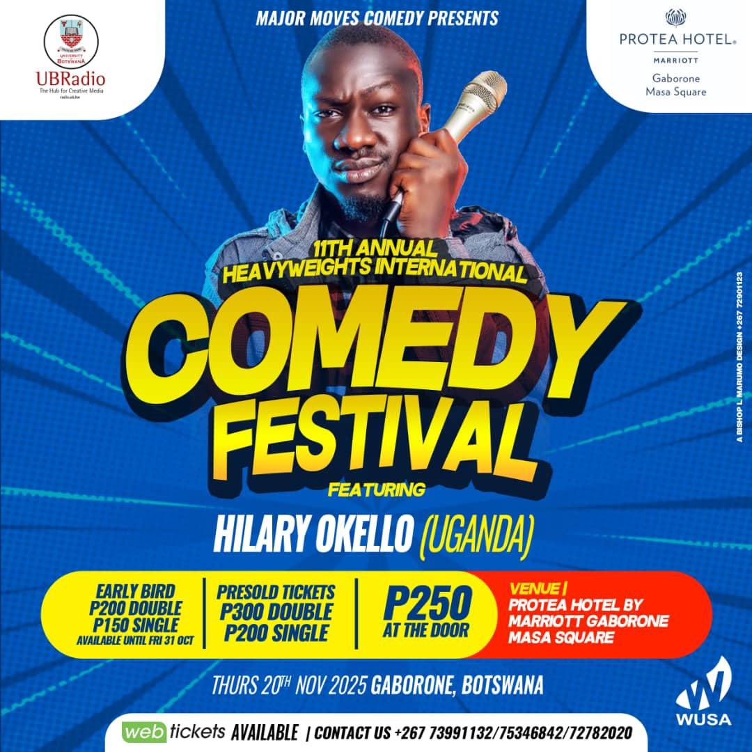 Botswana 🇧🇼 Gaborone, see you tonight at the Protea Hotel 👌#HICOFEST