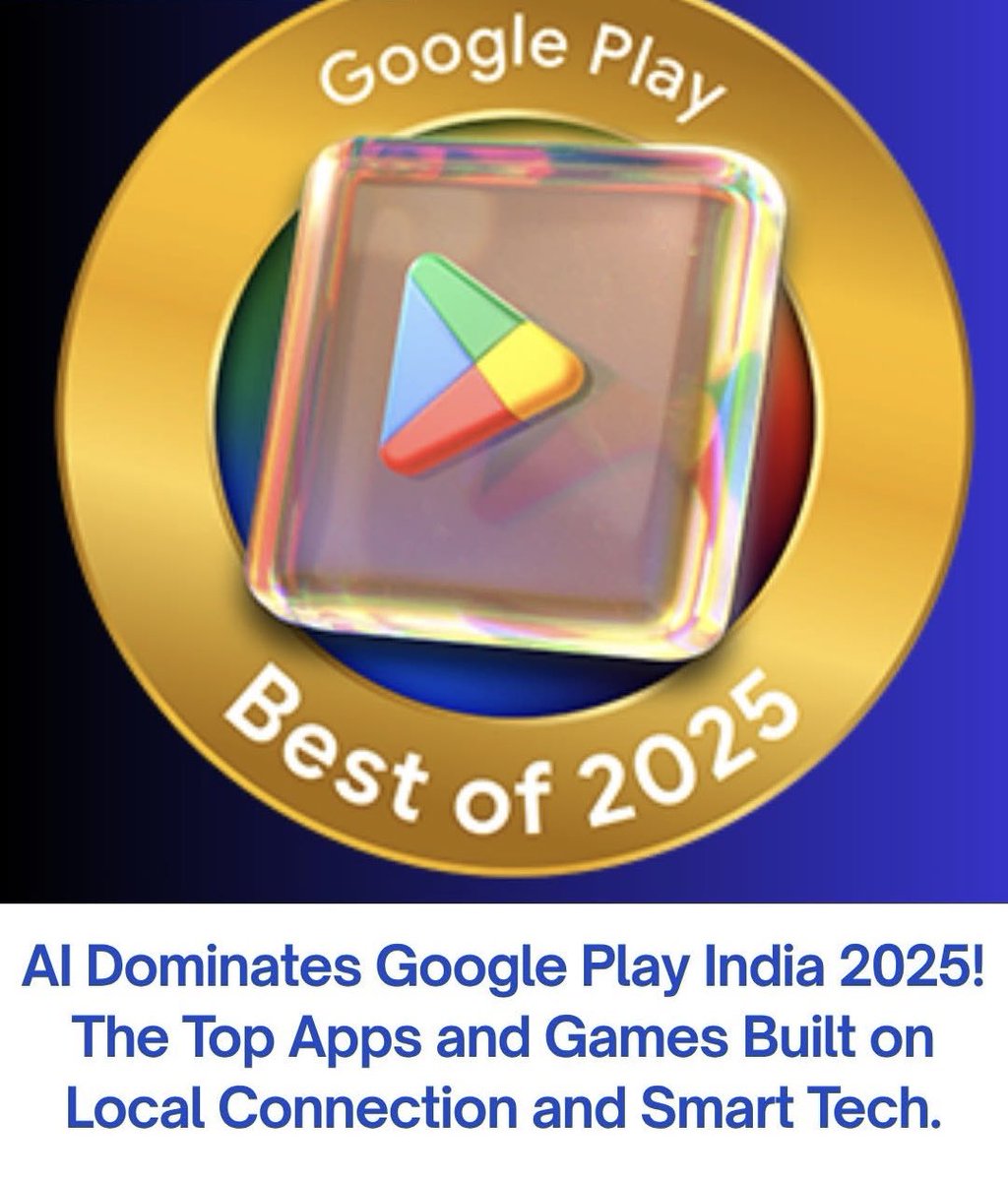 saurabhpal44's tweet image. Google Play Best of 2025: India’s Top Apps &amp;amp; Games! 🎉📱

Google has revealed the Best of Play 2025 winners in India, celebrating apps and games with local flavor and AI innovation.

🏆 Top Apps:
1️⃣ District: Movies Events Dining – Best App
2️⃣ Toonsutra – Hidden Gem
3️⃣ Daily…