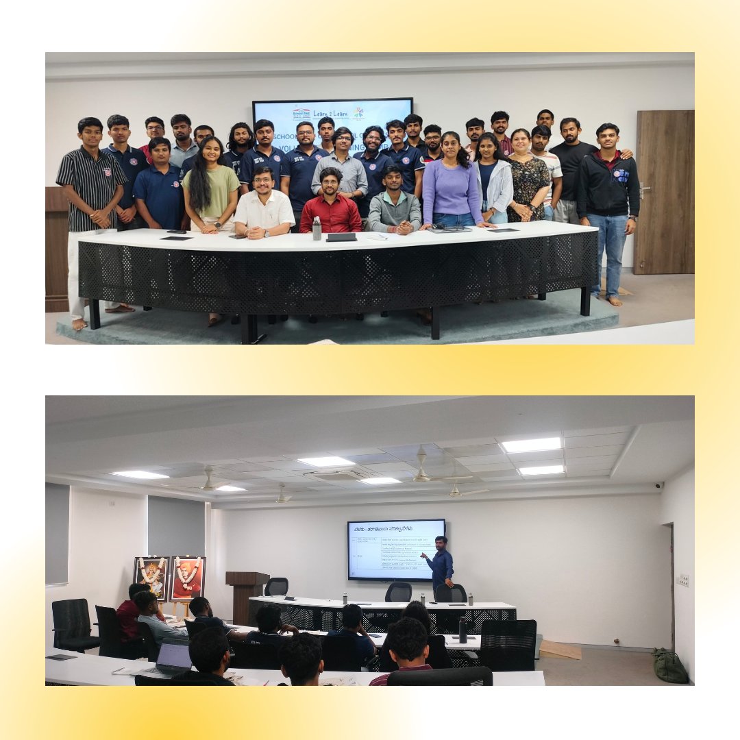 YuvakaSangha's tweet image. Today we trained volunteers. Tomorrow they will transform classrooms.
The Learn 2 Learn Workshop empowered changemakers with skills in science, theatre, tech, sports and more preparing them to spark curiosity where it matters most.
Wishing every volunteer extraordinary success.