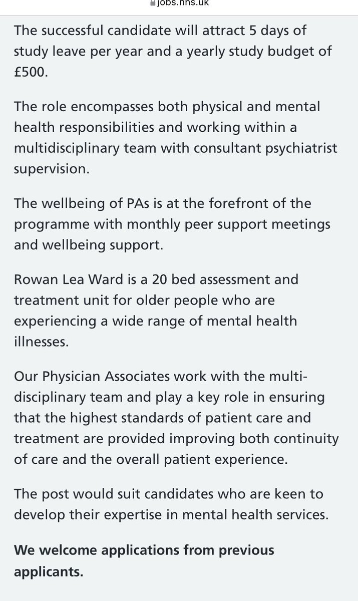 medicalmodelbri's tweet image. Hello @TEWV 

PHYSICIAN ASSISTANTS CANNOT MANAGE THE PHYSICAL AND MENTAL HEALTH OF YOUR VULNERABLE PATIENTS 

2 WEEKS IN PSYCHIATRY AS A STUDENT IS ZERO EXPERIENCE 

@rcpsych @DrLadeSmith @nuwandiss @ErinGourley1 @waterman_harry @ProfRobHoward 

jobs.nhs.uk/candidate/joba…