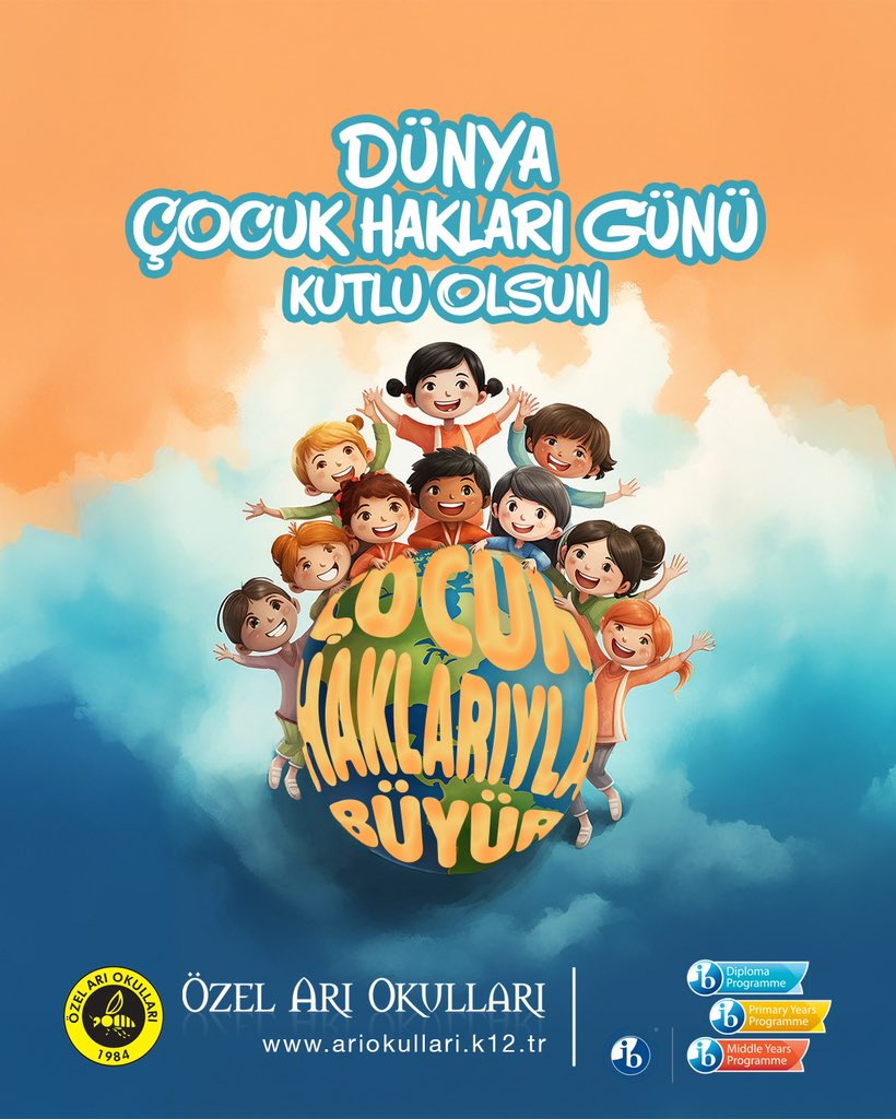 Dünya Çocuk Hakları Günü Kutlu Olsun!🐝🌍🤗
.
.
#ariokullari #okul #eğitimkurumu #school #college #kolej #eğitim #öğretim #education #öğretmen #öğrenci #teacher #student #önokul #ilkokul #ortaokul #anadolulisesi #fenlisesi #ibschool #ibdp #ibpyp #dünyaçocukhaklarıgünü