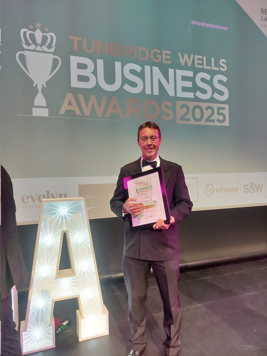 Well this is exciting. WE WON! Wildwood Vineyard is the winner of Best Food and Drink company at the Tunbridge Wells Business Awards 2025. Thanks to Jess and the judges <a href="/thetncard/">The TN card</a> Thanks also to Trinity Theatre for hosting the night. Huzzah! <a href="/business_sussex/">Sussex Business Spotlight🌟</a> <a href="/TunWellsFoodie/">Tunbridge Wells Foodie | support local</a>