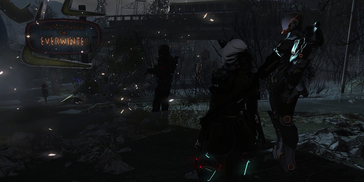 CCLilRabbit's tweet photo. Safety in numbers. Just another CA Patrol in the Wastes #EverwinterSL #SecondLife #cyberpunk #Everwinter https://t.co/5eOZCN8nwk