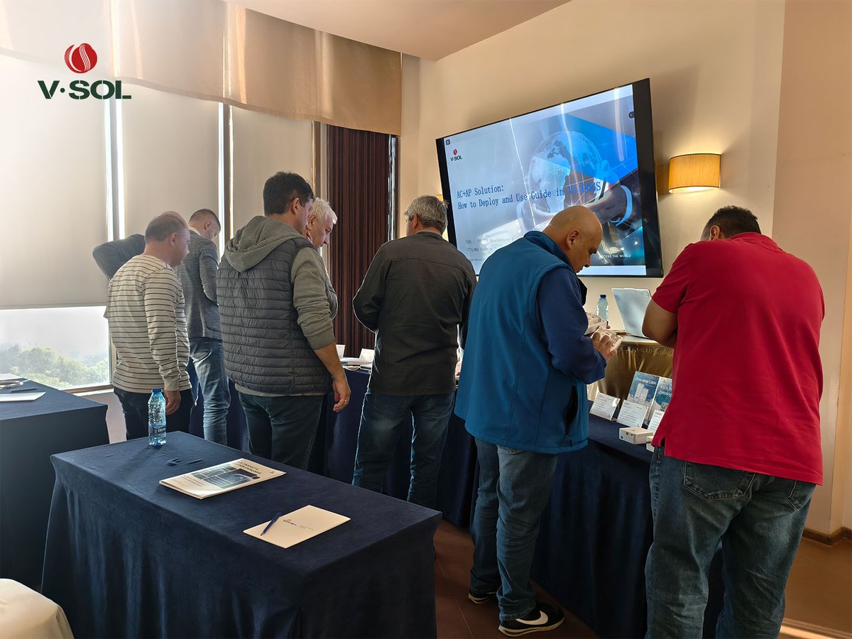 vsolution_fttx's tweet image. 🤝🔧 VSOL x XCOM successfully wrapped up technical workshops in Sofia, Plovdiv &amp;amp; Varna! Showcased XGS-PON products, cloud management platform &amp;amp; VST App—drawing strong interest from Bulgarian operators. Great discussions, demos &amp;amp; raffles! Thanks to all participants! #VSOLBulgaria
