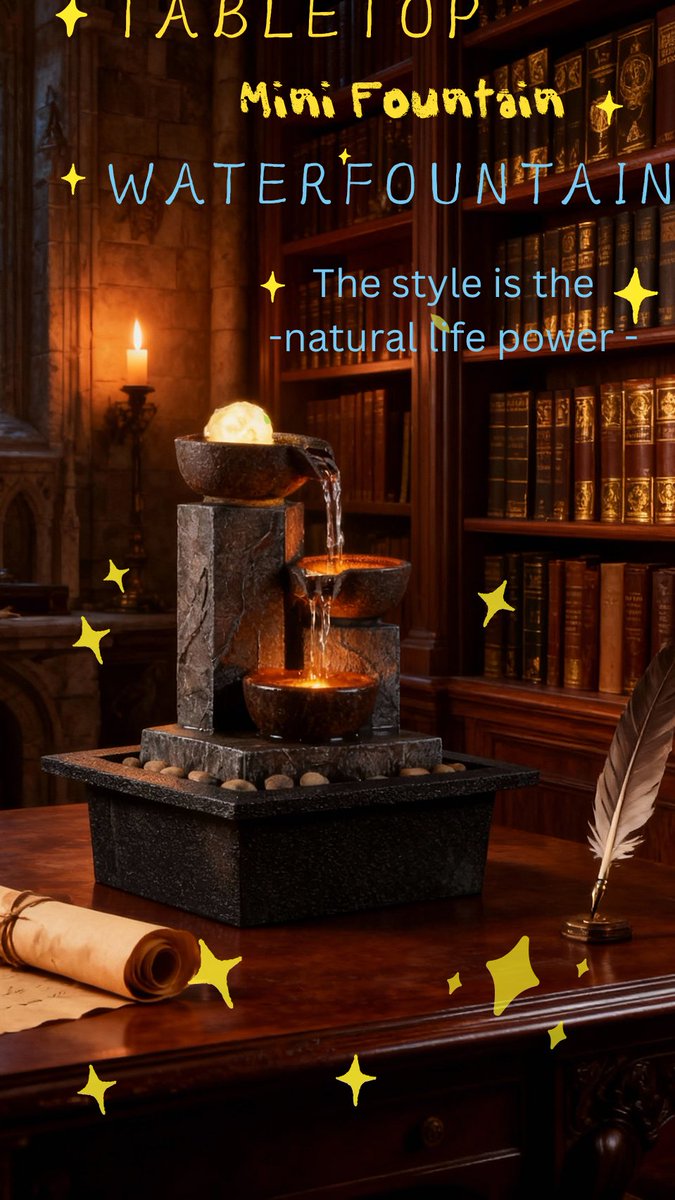 GossiFountain's tweet image. How beautiful tabletop water fountain! This stunning waterfall fountain,, brings a touch of natural life power and add peaceful to any space. ✨💖#IndoorDecor #WaterFeature #BackyardOasis #GardenDecor #FountainLover #PlantsLover #RusticArtist#WhimsicalHome #BackyardRenovation