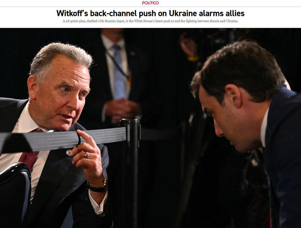 European and Ukrainian officials were reportedly taken aback when information about the Witkoff peace plan became public. According to Politico, this reaction arose partly from the belief among some diplomats that former President Trump had finally begun to understand what they