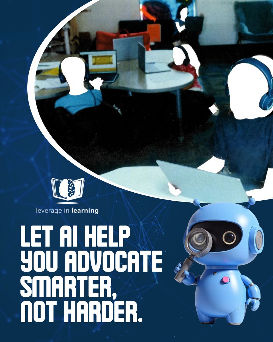 leverageinLearn's tweet image. The A.I. IEP Advantage shows parents how artificial intelligence can simplify planning, organize meetings, and track your child’s progress.
 Combine your insight with AI tools and create stronger outcomes for your child.
.
#theaiiepadvantage #aiforeducation #specialeducation