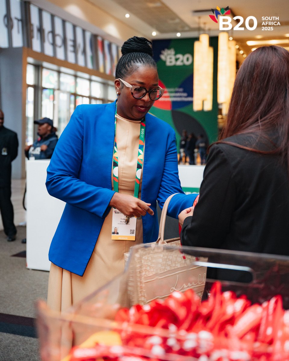b20's tweet photo. Day 2 of the #B20SouthAfrica Summit is underway. ​

Under “Africa is Open for Business”, delegates engage in the plenary Rising Titans: Africa &amp; the Global South in Global Trade,

#LedFromAfrica #SharedWithTheWorld https://t.co/8fRLsxbk5G