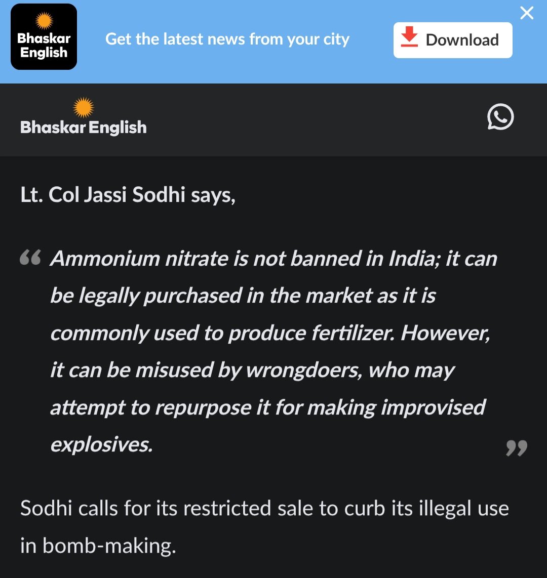 My comments in the article by Kanishka Birat in Bhaskar English on the Delhi terror attack. #DelhiTerrorAttack <a href="/BhaskarEnglish_/">Bhaskar English</a> <a href="/BiratKanis93608/">Kanishka Birat</a>

bhaskarenglish.in/business/news/…