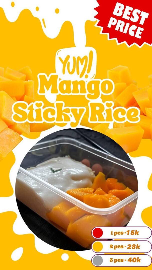 Braw! Mimin lagi Open Po mango sticky rice nih buat hari minggu satuannya 15k FREE ONGKIR untuk sekitaran UB. Kalo tertarik chat ke nomor ini ya 0813-4944-8098