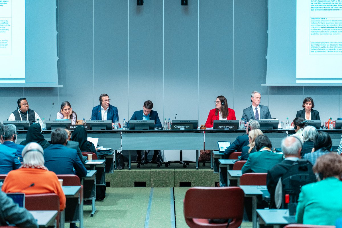 sasmitpatra's tweet photo. Proud to serve as Co-Rapporteur alongside the Chair and our dedicated rapporteurial team at the 151st IPU Assembly in Geneva. We did a joint Rapporteuring for a global IPU resolution.
Grateful for the collaboration.
#IPU151 #ParliamentaryDiplomacy #Geneva
@IPUparliament