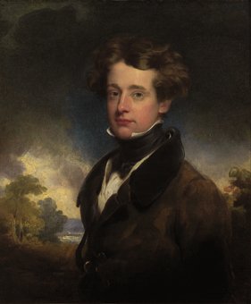 Richard Rothwell (20 Nov 1800 #Dublin-13 Dec 1868 Rome). Portrait painter👨‍🎨. Trained <a href="/TheRDS/">The RDS</a> aged 14-20; received silver medal! Moved to London; popular 1829-31! Went to Italy but when he returned, he'd lost his fame! dib.ie/biography/roth… artuk.org/discover/artwo…