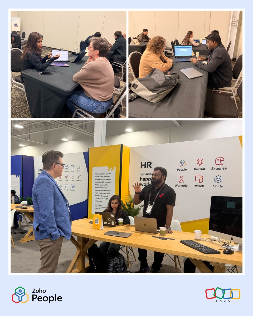 ZohoPeople's tweet photo. And thatโs a wrap on Day 2 at Zoholics Canada! ๐จ๐ฆ
Another day of meaningful conversations, product insights, and incredible energy. Thank you to everyone who joined us!
#GoZoho https://t.co/Xf1YlTBr9j