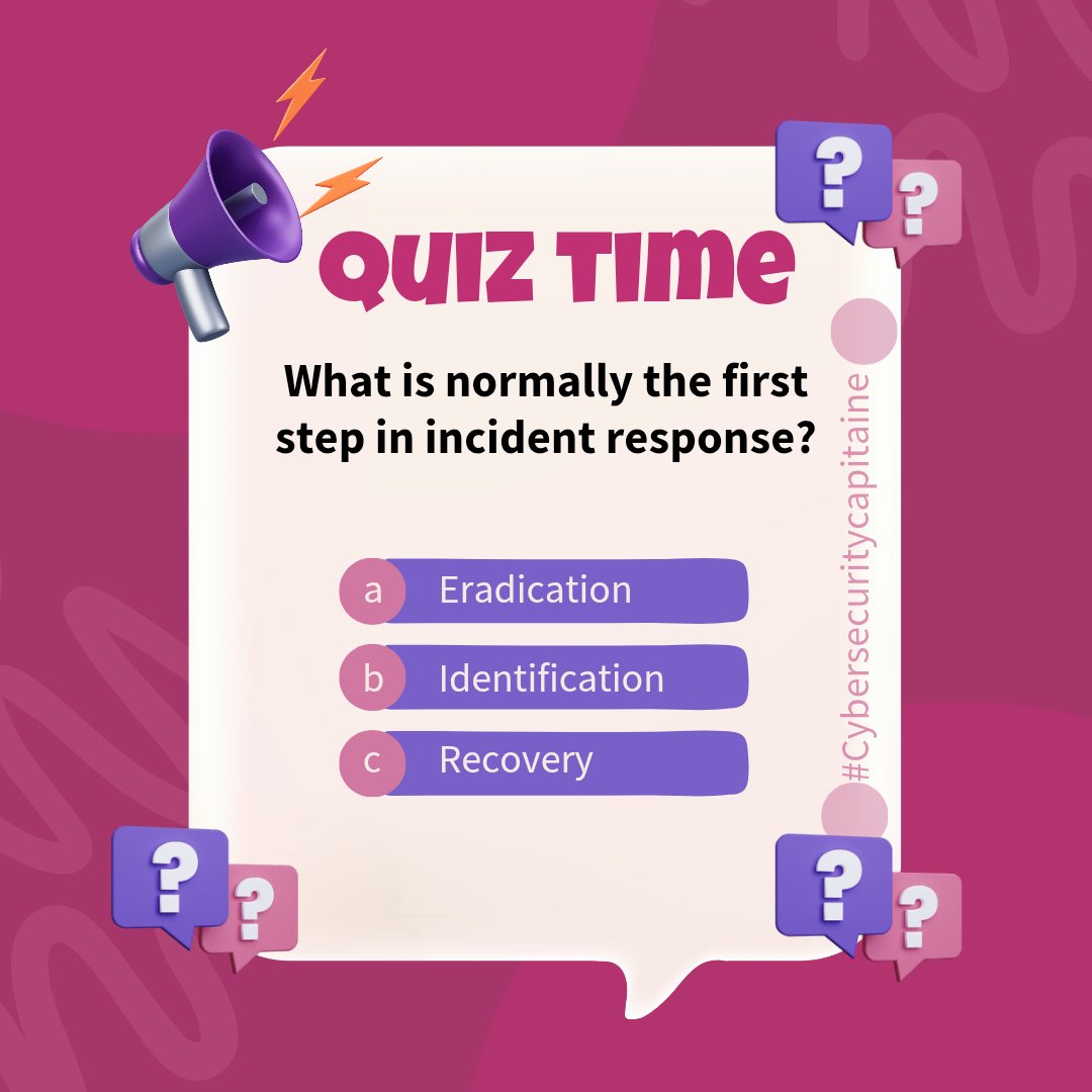 Amaji91's tweet image. Test your knowledge 

#cybersecurity #Cybersecuritycapitaine #Tech #QuizTime #IT #QUIZ