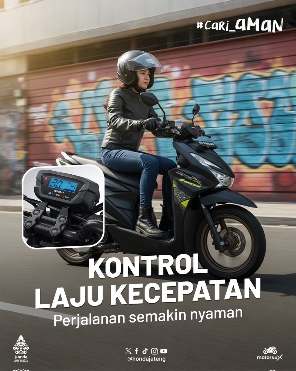 Sing santai wae lur le nyetir, sing penting selamet lan #Cari_AMAN 😌😆

#HondaJateng #MotoreWongJawaTengah #AstraMotorJateng