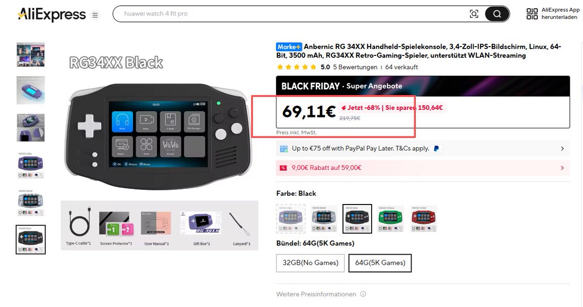 AlexBlogoodf's tweet image. Amazon: 112,99 €
AliExpress: 69,11 €
La misma ANBERNIC RG34XX.
Si quieres pagar más, es tu decisión.
#AliExpressVsAmazon #AliExpress #MarcasMás