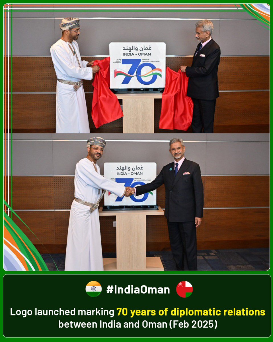 DrSJaishankar's tweet image. Heartfelt wishes to FM @badralbusaidi, the Government &amp;amp; the people of our maritime neighbour Oman on their National Day.

Assured that our strategic partnership will continue to flourish. 

🇮🇳 🇴🇲
