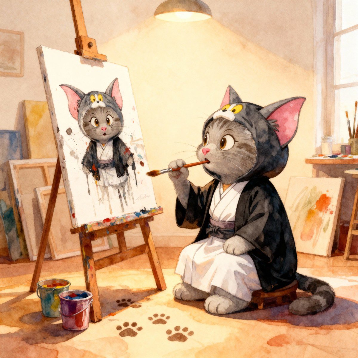 A masterpiece in progress… and the painting too 😉