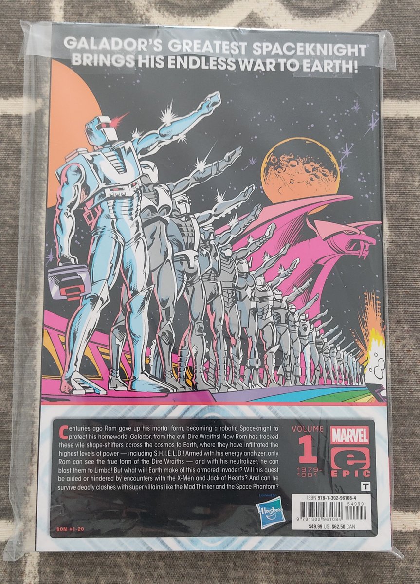 rackso2010's tweet image. #DailyComics
Epic Collection ROM 1, de principios de 2025, por Bill Mantlo, Sal Buscema y Joe Sinnot.
Los primeros 20 números de la colección que ha disparado la nostalgia hasta el punto que SD tuvo que cambiar su política de MLE y hacer una segunda tirada. En formato manejable.