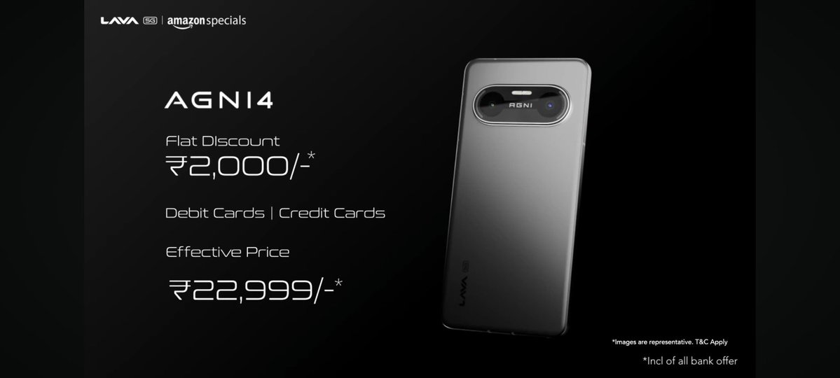 stufflistings's tweet image. Lava Agni 4 launched in India.

Here&apos;s the effective price.

Thoughts on the pricing?