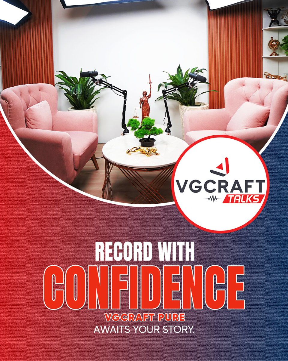 VGCRAFTTalks's tweet image. ✨ UNLOCK YOUR VOICE, UNLEASH YOUR IMPACT ✨

Step into the spotlight with confidence! 🎙️✨
VGCRAFT Talks is where your ideas, your stories, and your voice get the platform they truly deserve.🎙️

#PodcastStudio #ContentCreatorsHub #VGCRAFTTalks #RecordingStudioLife
