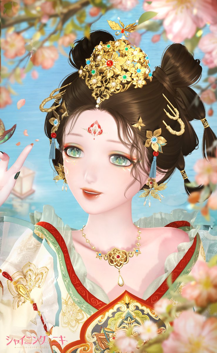 ShiningNikki_JP's tweet photo. 【セットコーデ紹介】

「ひらめく韶光」✨
デザイナー：聖純郡主

真相は明らか。
人の悪意は海を覆し、日月までも転覆させるほどであり、
積み重なって天を覆う大罪となる。

#シャイニングニキ https://t.co/bsCGzd3XbE