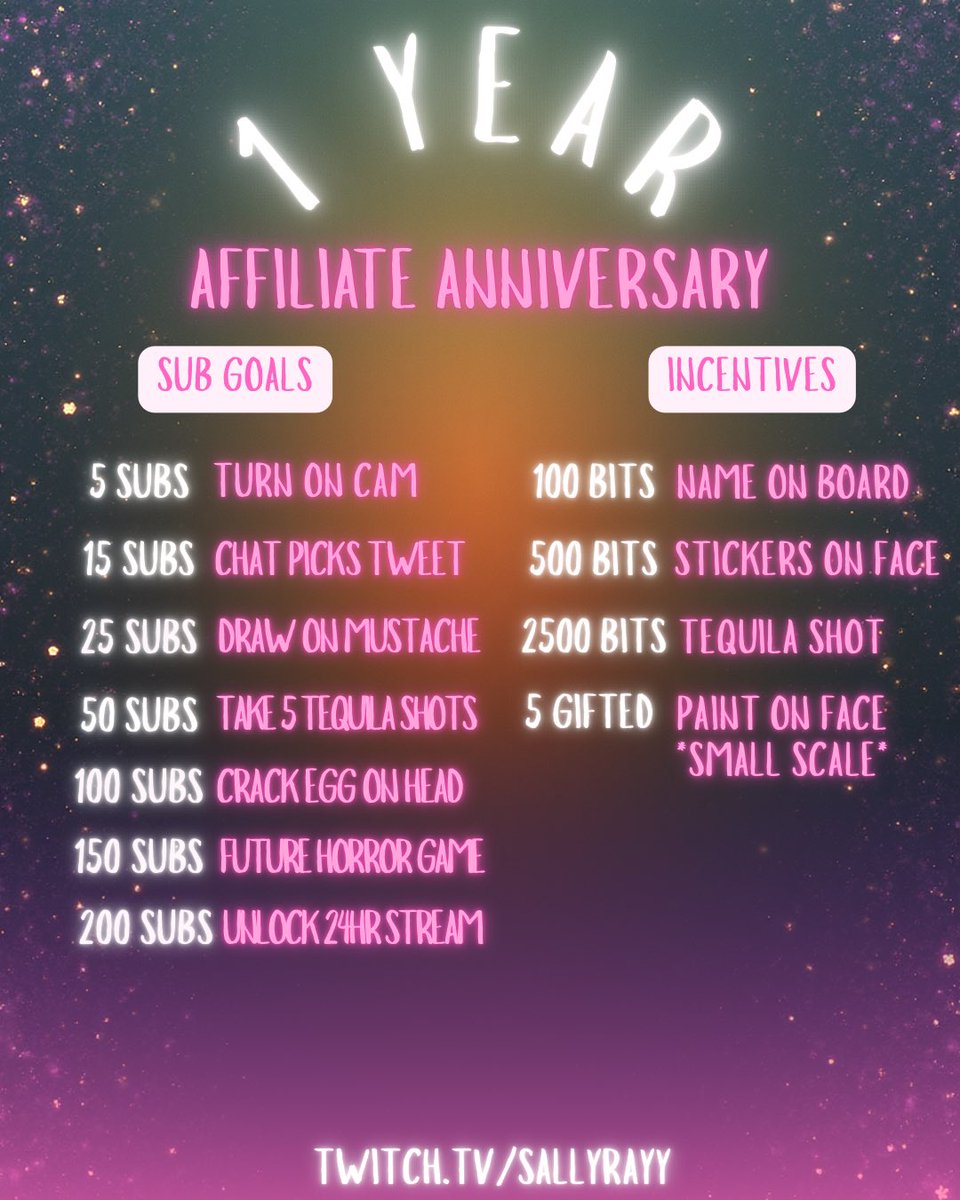 I contemplated this. HOWEVER comma... we doing it!

FRIDAY 11/21 @ 8PM CST - 12 HR STREAM
Celebrating my 1 Year Affiliate Anniversary
Come chill and have fun with your girl. 

Almost to our 1500 followers goal too 🫂