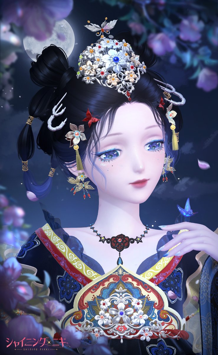 ShiningNikki_JP's tweet photo. 【セットコーデ紹介】

「ひらめく韶光」✨
デザイナー：聖純郡主

真相は明らか。
人の悪意は海を覆し、日月までも転覆させるほどであり、
積み重なって天を覆う大罪となる。

#シャイニングニキ https://t.co/bsCGzd3XbE